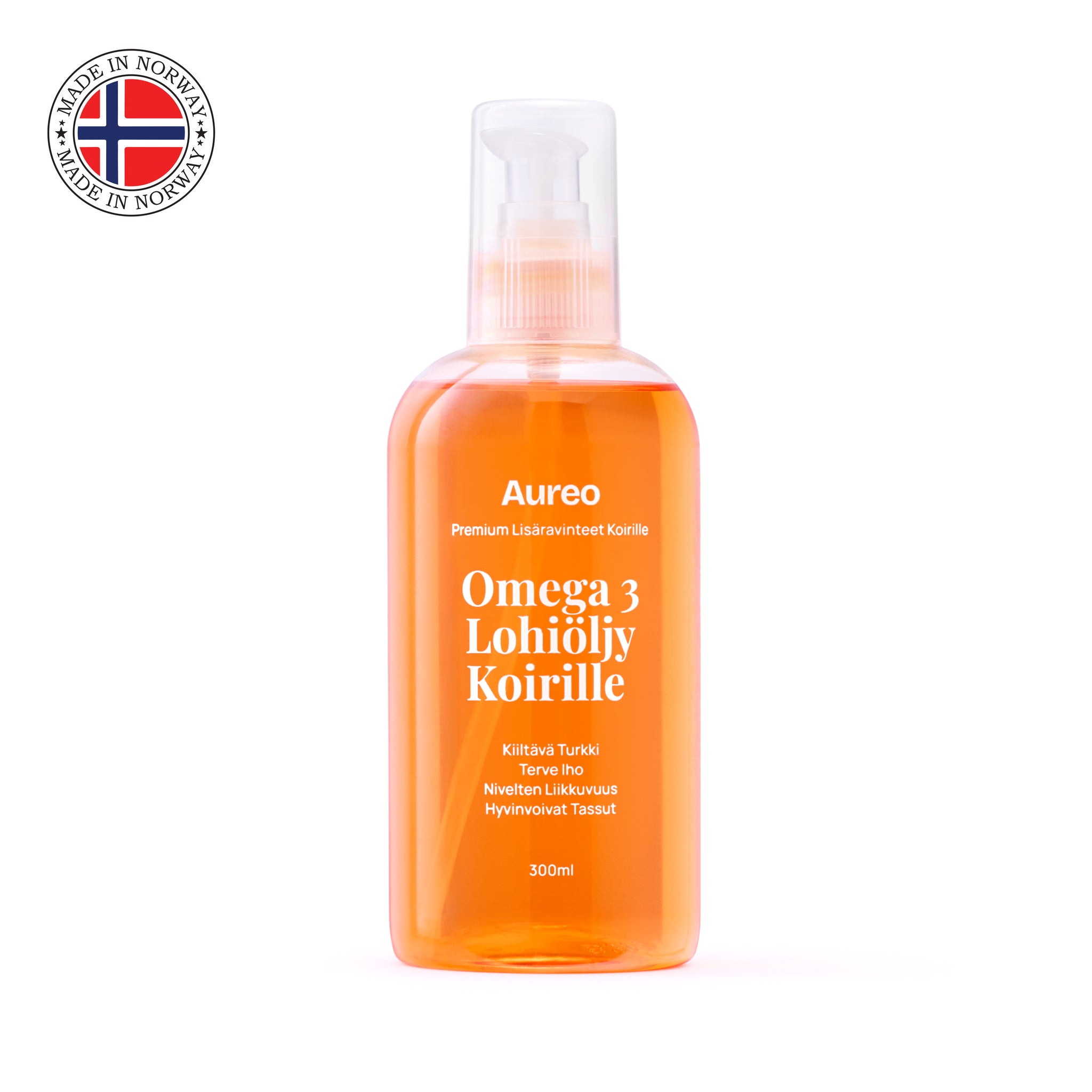 Aureo Omega-3 Lohiöljy Koirille 300 ml